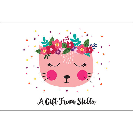 Floral Kitty Gift Stickers